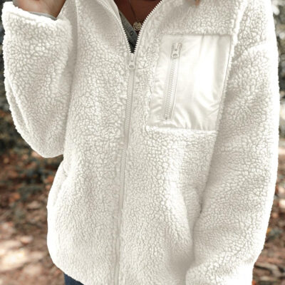 689b1767a8144f87a6530e1c5075f0967883f089f5c3e4cab7ba1.jpg Dokotoo Womens Winter Trendy Full Zipper Fleece Jackets Long Sleeve Relaxed Warm Teddy Coats with Pockets