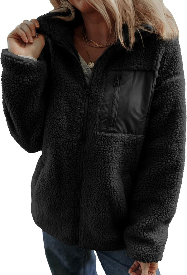 689b17693192b4d6af62499230f413bbe855d0e33d8b3e7fc27ae.jpg Dokotoo Womens Winter Trendy Full Zipper Fleece Jackets Long Sleeve Relaxed Warm Teddy Coats with Pockets