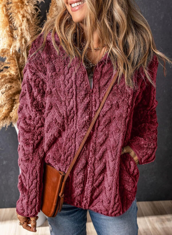 689b1828d3ffc1c63c809293156fa60c70436499ff970d092423e.jpg Dokotoo Winter Fleece Jacket for Women Zipper Up Zip Up Stand Collar with Pockets Coats