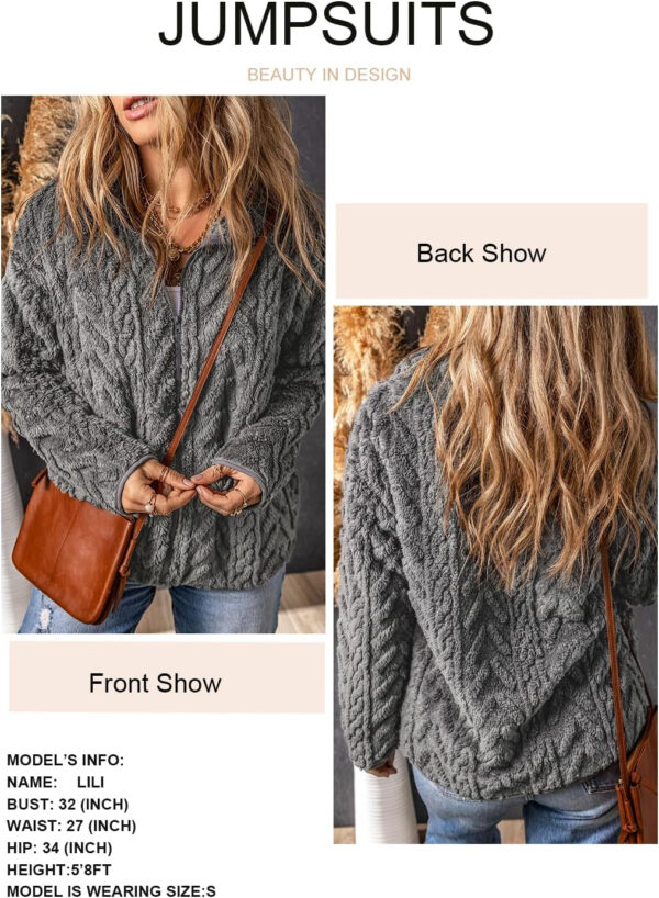 689b183167e1ca85ee01f2aa386f7a7d829e5cee90869871f7b81.jpg Dokotoo Winter Fleece Jacket for Women Zipper Up Zip Up Stand Collar with Pockets Coats