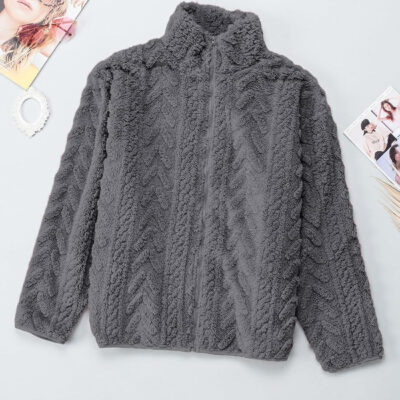 689b1832c207a782a13e5beafed119428eb6cc2ddbec472994d14.jpg Dokotoo Winter Fleece Jacket for Women Zipper Up Zip Up Stand Collar with Pockets Coats