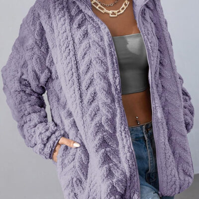 689b184e87a7867100d9d90544b37aa2a2e0f0f8e4140dc2f3636.jpg Dokotoo Winter Fleece Jacket for Women Zipper Up Zip Up Stand Collar with Pockets Coats