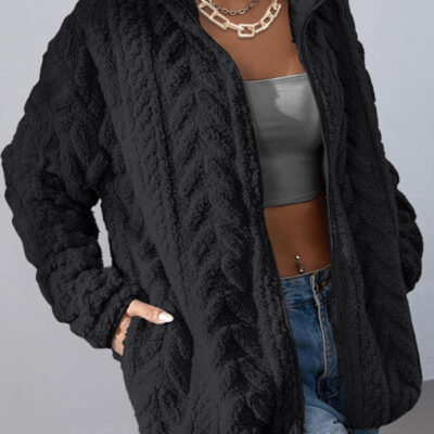 689b18546eb11a5955ea8e072319c26104a8b0c410ac07900751a.jpg Dokotoo Winter Fleece Jacket for Women Zipper Up Zip Up Stand Collar with Pockets Coats