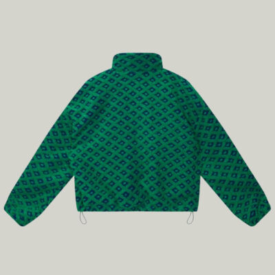 Esmeling Women’s Long Sleeve Cropped Sherpa Fleece Plaid Jacket Casual Chunky Teddy Fleece Outerwear