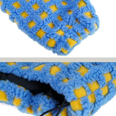 Esmeling Women’s Long Sleeve Cropped Sherpa Fleece Plaid Jacket Casual Chunky Teddy Fleece Outerwear