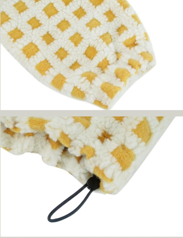 Esmeling Women’s Long Sleeve Cropped Sherpa Fleece Plaid Jacket Casual Chunky Teddy Fleece Outerwear