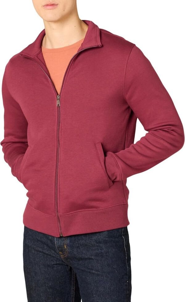 Amazon Essentials Men's Sweatshirt, Mock Neck, Fleece Zip Up