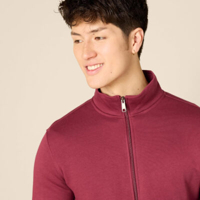 Amazon Essentials Men's Sweatshirt, Mock Neck, Fleece Zip Up