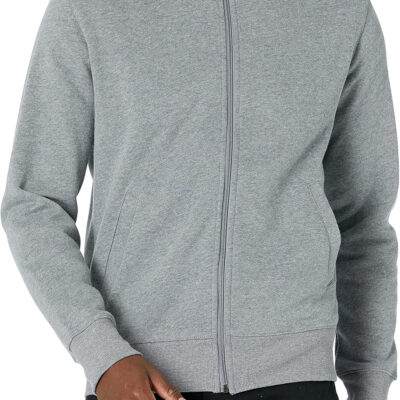 Amazon Essentials Men's Sweatshirt, Mock Neck, Fleece Zip Up