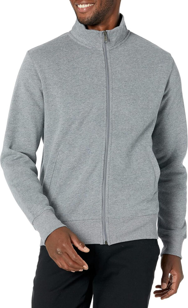 Amazon Essentials Men's Sweatshirt, Mock Neck, Fleece Zip Up