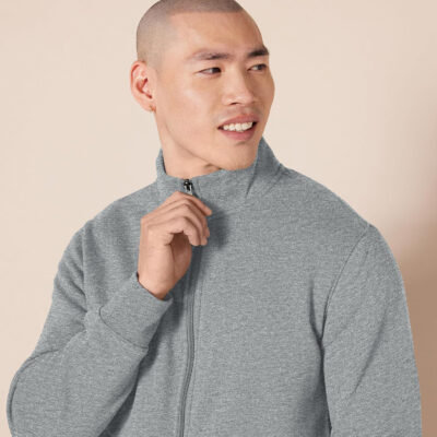 Amazon Essentials Men's Sweatshirt, Mock Neck, Fleece Zip Up