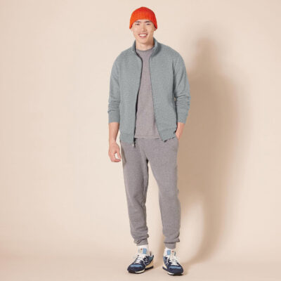 Amazon Essentials Men's Sweatshirt, Mock Neck, Fleece Zip Up