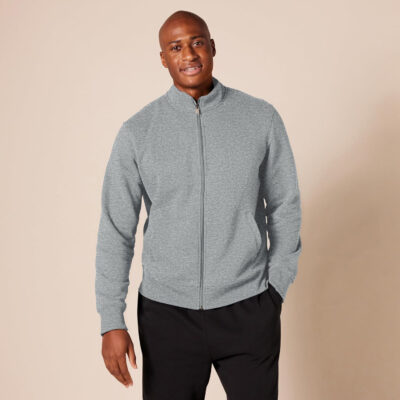 Amazon Essentials Men's Sweatshirt, Mock Neck, Fleece Zip Up