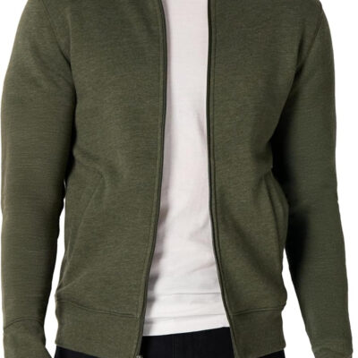 Amazon Essentials Men's Sweatshirt, Mock Neck, Fleece Zip Up