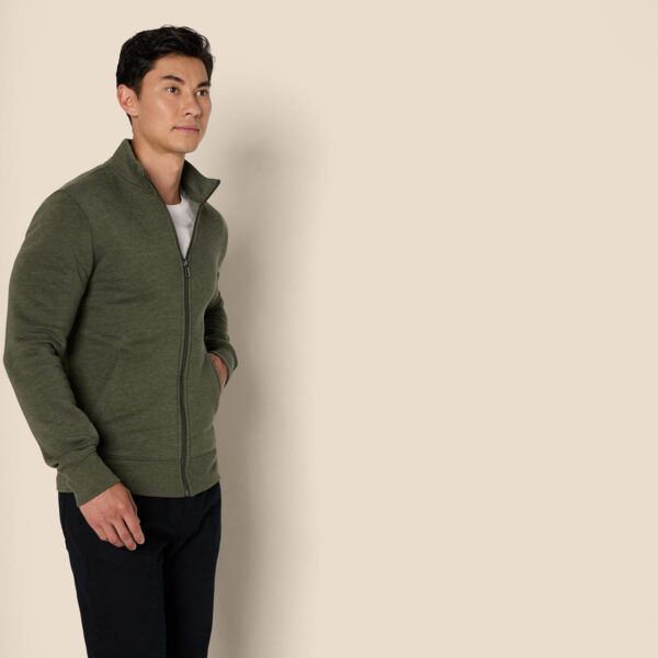 Amazon Essentials Men's Sweatshirt, Mock Neck, Fleece Zip Up