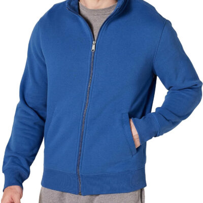 Amazon Essentials Men's Sweatshirt, Mock Neck, Fleece Zip Up