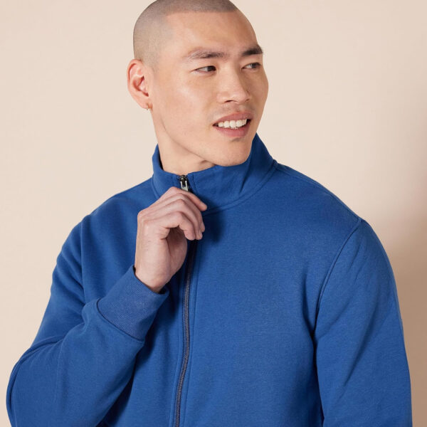 Amazon Essentials Men's Sweatshirt, Mock Neck, Fleece Zip Up