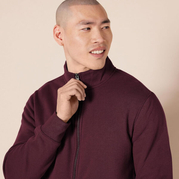 Amazon Essentials Men's Sweatshirt, Mock Neck, Fleece Zip Up