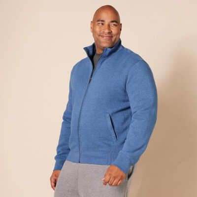 Amazon Essentials Men's Sweatshirt, Mock Neck, Fleece Zip Up