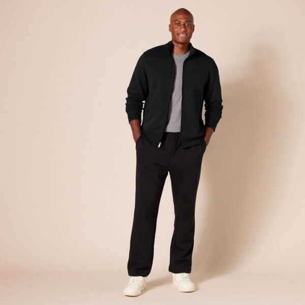 Amazon Essentials Men's Sweatshirt, Mock Neck, Fleece Zip Up