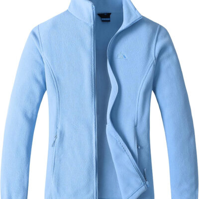 689b1b8a6fb61cd36e5f1ec525689459b69fd677b2e134407255b.jpg GIMECEN Women's Lightweight Full Zip Soft Polar Fleece Jacket Outdoor Recreation Coat With Zipper Pockets