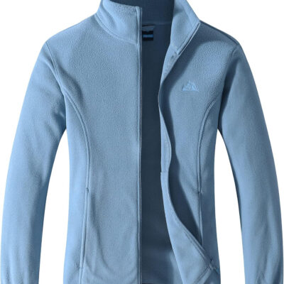689b1bc62c4a2d0b3f1cd5b4dcef16fe05a95228cf20e240f31cd.jpg GIMECEN Women's Lightweight Full Zip Soft Polar Fleece Jacket Outdoor Recreation Coat With Zipper Pockets