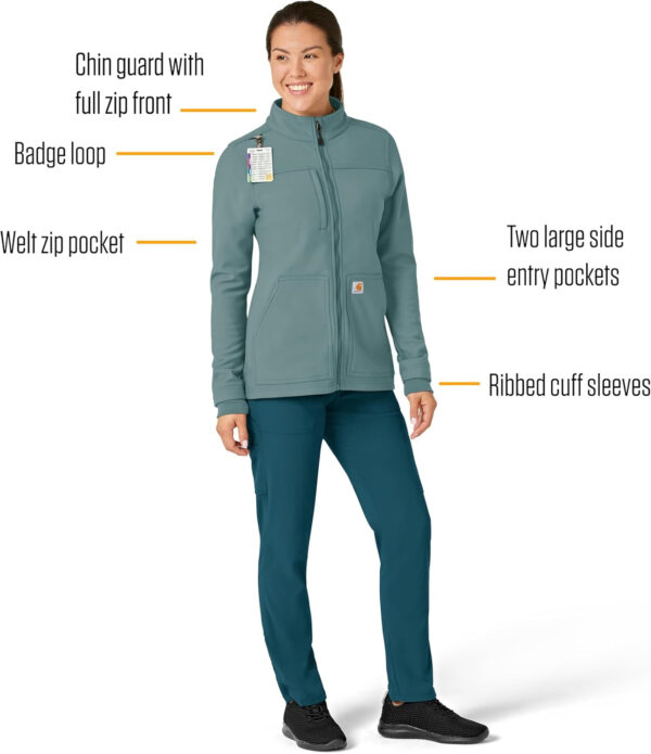 689b1c828ca3eb32014874e7533d0a126dbe735accfafb8931654.jpg Carhartt Scrubs C81023 Women's Rugged Flex® Modern Fit Bonded Fleece Ja