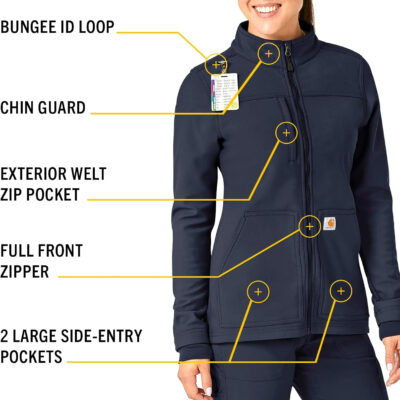 689b1c8c9a52305caab860e9c601dc7a4b10a53e5f28efb7d4867.jpg Carhartt Scrubs C81023 Women's Rugged Flex® Modern Fit Bonded Fleece Ja