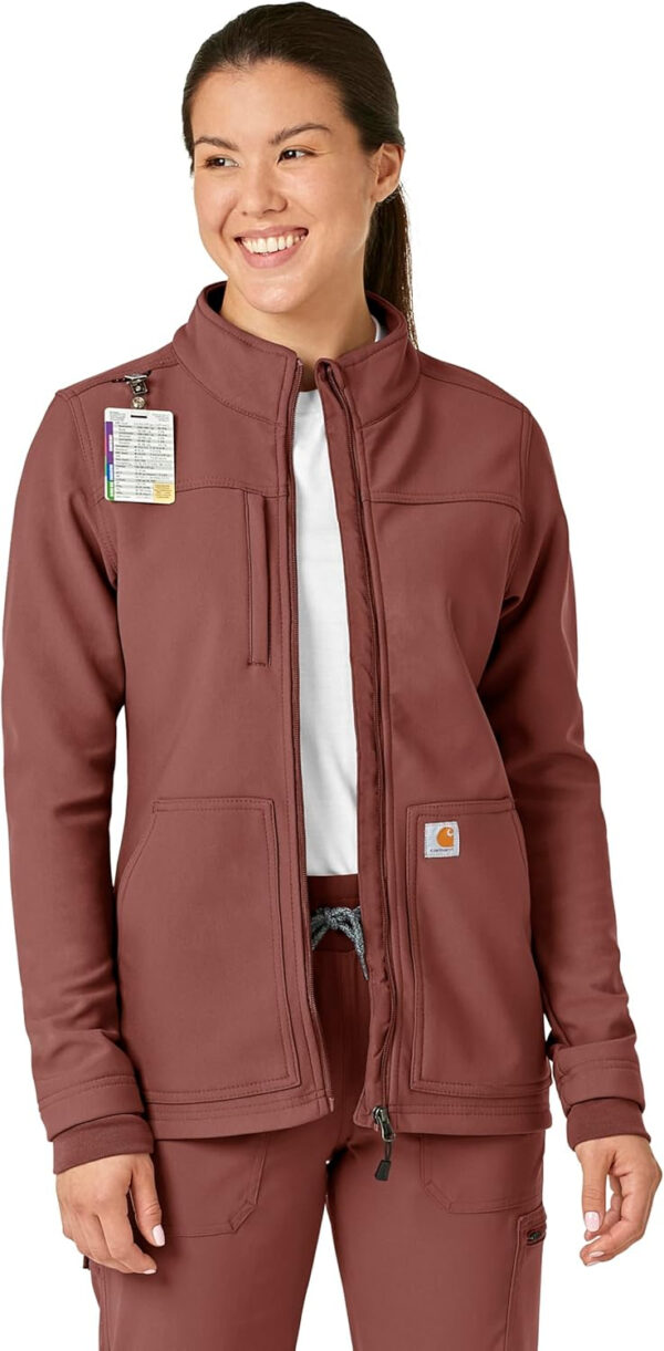 689b1c9206419b25ec2fb1badb5a3e57cddf365768c9904290cfe.jpg Carhartt Scrubs C81023 Women's Rugged Flex® Modern Fit Bonded Fleece Ja