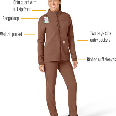 689b1c94472e826f08a34bafc13bebfb682df9944df12ea464340.jpg Carhartt Scrubs C81023 Women's Rugged Flex® Modern Fit Bonded Fleece Ja