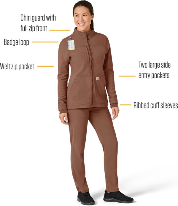689b1c94472e826f08a34bafc13bebfb682df9944df12ea464340.jpg Carhartt Scrubs C81023 Women's Rugged Flex® Modern Fit Bonded Fleece Ja