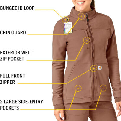 689b1c99a0927ac157128c6544e9df4b145760a644ca9768157a9.jpg Carhartt Scrubs C81023 Women's Rugged Flex® Modern Fit Bonded Fleece Ja