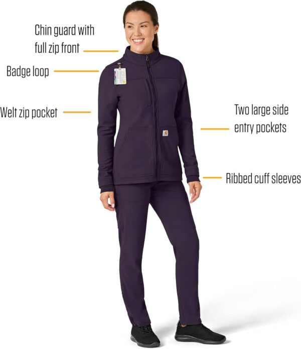 689b1caad8274ce3907c70478b7fb304b09d8edc37e7ff7950f77.jpg Carhartt Scrubs C81023 Women's Rugged Flex® Modern Fit Bonded Fleece Ja