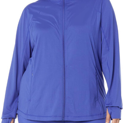 Amazon Essentials Women's Fleece Full-Zip Jacket - Brushed Tech Stretch (Available in Plus Size)