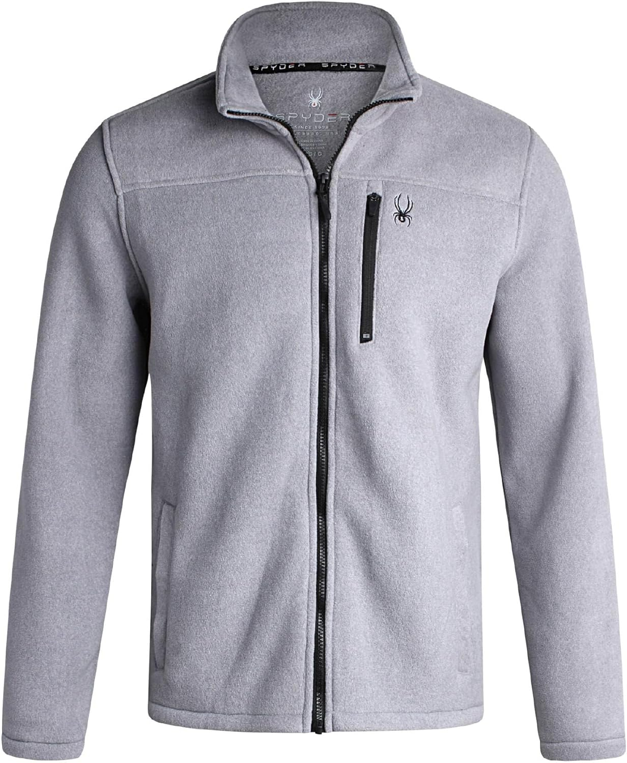 Spyder Mens Fleece Jacket - Soft and Warm Sherpa Bonded Full Zip Up Midweight Outerwear Jackets for Men with UPF30+ (S-XXL)