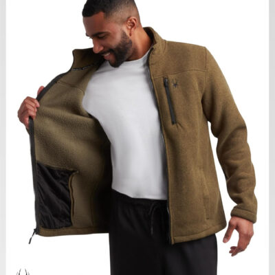 689b1f0a16da9079674db3d69c919c53ca68399424a90b80e9f2e.jpg Spyder Mens Fleece Jacket - Soft and Warm Sherpa Bonded Full Zip Up Midweight Outerwear Jackets for Men with UPF30+ (S-XXL)