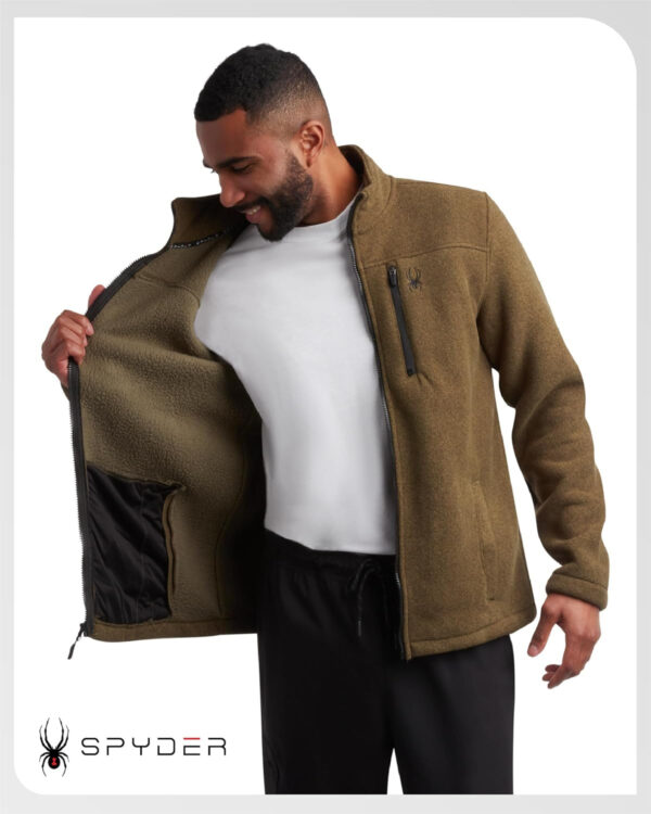689b1f0a16da9079674db3d69c919c53ca68399424a90b80e9f2e.jpg Spyder Mens Fleece Jacket - Soft and Warm Sherpa Bonded Full Zip Up Midweight Outerwear Jackets for Men with UPF30+ (S-XXL)