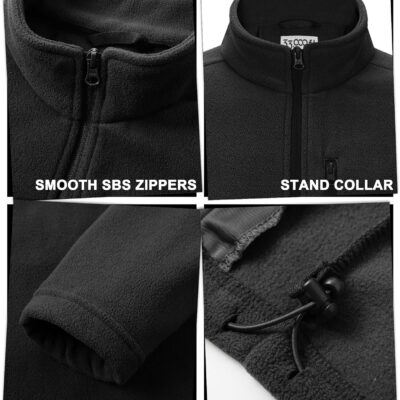 689b1fa34e97f4e447b108b51c91fcac4808945370380f0f48576.jpg 33,000ft Men's Full Zip Fleece Jacket Lightweight Warm Soft Polar Long Sleeve Jackets with Pockets for Winter Hiking Casual