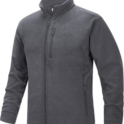 689b1fc4ccb138e082d1830b98afde4b1094cd43913c5eb619d10.jpg 33,000ft Men's Full Zip Fleece Jacket Lightweight Warm Soft Polar Long Sleeve Jackets with Pockets for Winter Hiking Casual
