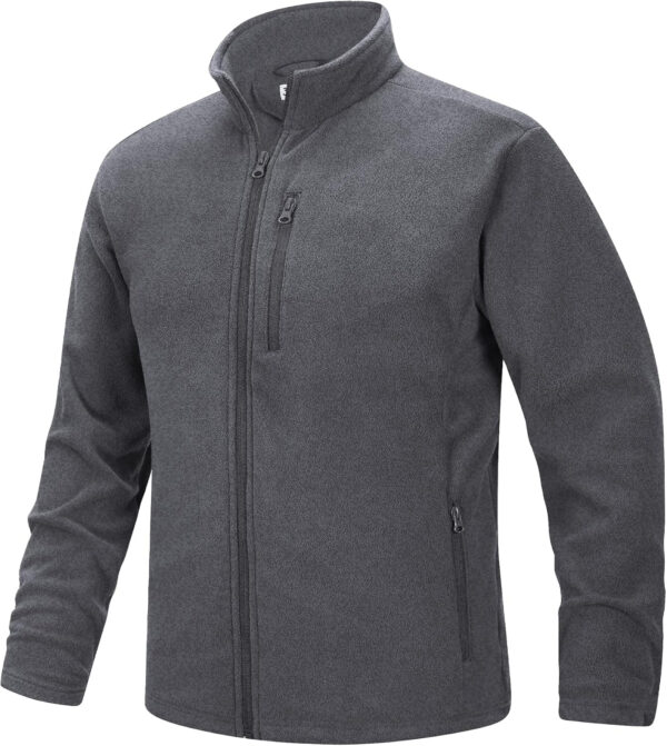 689b1fc4ccb138e082d1830b98afde4b1094cd43913c5eb619d10.jpg 33,000ft Men's Full Zip Fleece Jacket Lightweight Warm Soft Polar Long Sleeve Jackets with Pockets for Winter Hiking Casual