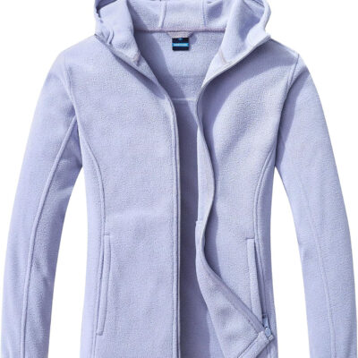 GIMECEN Women's Soft Polar Fleece Jacket Full Zip Hoodies Long Sleeve Sweatshirts Casual Hooded Outerwear