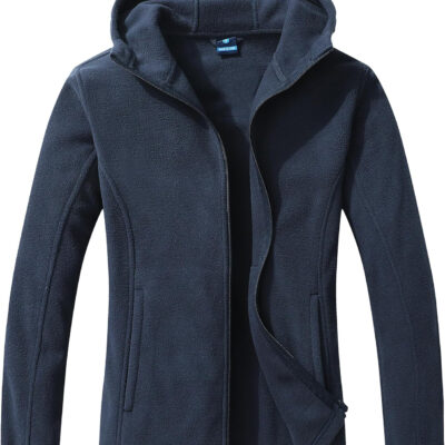 GIMECEN Women's Soft Polar Fleece Jacket Full Zip Hoodies Long Sleeve Sweatshirts Casual Hooded Outerwear