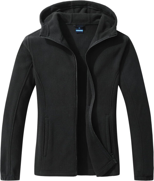GIMECEN Women's Soft Polar Fleece Jacket Full Zip Hoodies Long Sleeve Sweatshirts Casual Hooded Outerwear