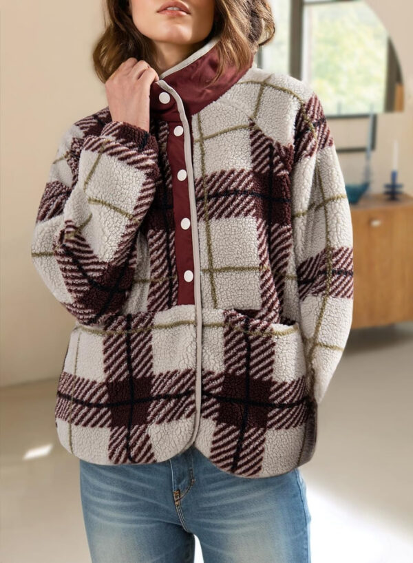 689b20a624becc96c1c18591433136c13ffec8ca2e59a2dad88fb.jpg Dokotoo Women Fleece Jacket Casual Long Sleeve Sherpa Button Down Jackets for Women Printed Warm Coats With Pockets