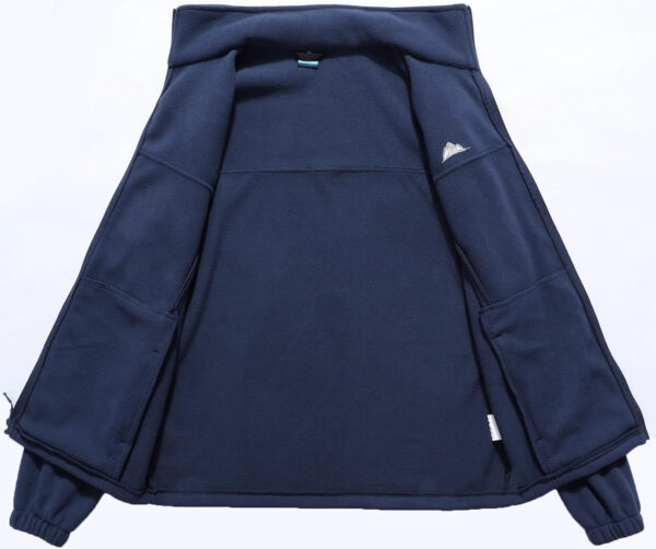 Men's Soft Polar Fleece Jacket with Pockets Lightweight Outdoor Recreation Full Zip Coat
