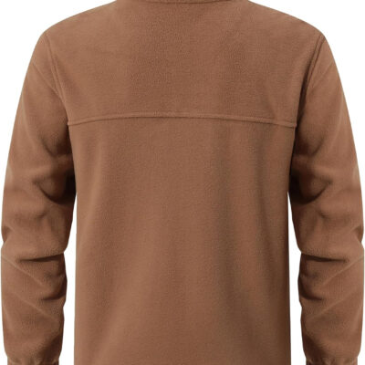 Men's Soft Polar Fleece Jacket with Pockets Lightweight Outdoor Recreation Full Zip Coat