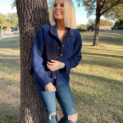 PRETTYGARDEN Women 2024 Fall Winter Fleece Jacket Long Sleeve Casual Button Fuzzy Sherpa Cropped Coats Outerwear with Pockets