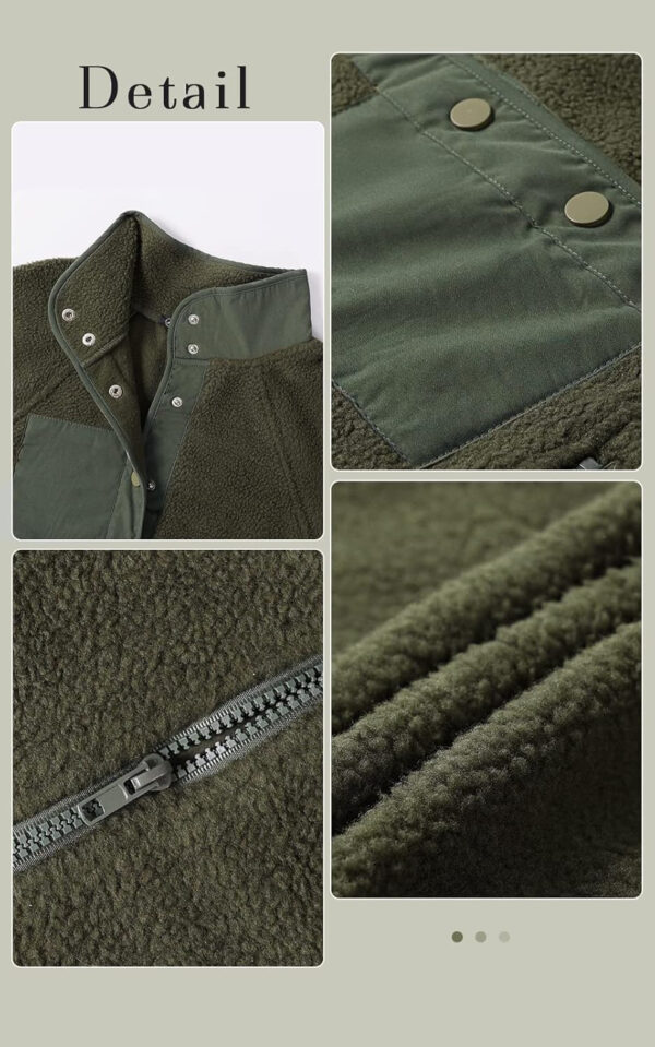 PRETTYGARDEN Women 2024 Fall Winter Fleece Jacket Long Sleeve Casual Button Fuzzy Sherpa Cropped Coats Outerwear with Pockets