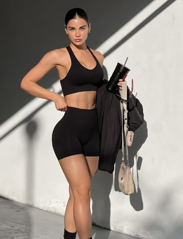 VVX 3 Piece Womens Workout Shorts Scrunch Butt Lifting Seamless High Waist Yoga Gym Shorts for Women