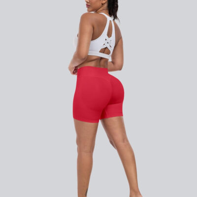 689b26ca13d01c93010f2957abc63e752c74961408c48a523eb30.jpg CHRLEISURE Workout Gym Biker Shorts, High Waisted Butt Lifting Scrunch Butt Sports Seamless Shorts Sets 4 Piece